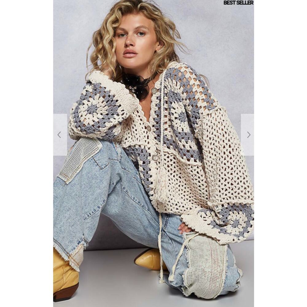 pol crochet cardigan